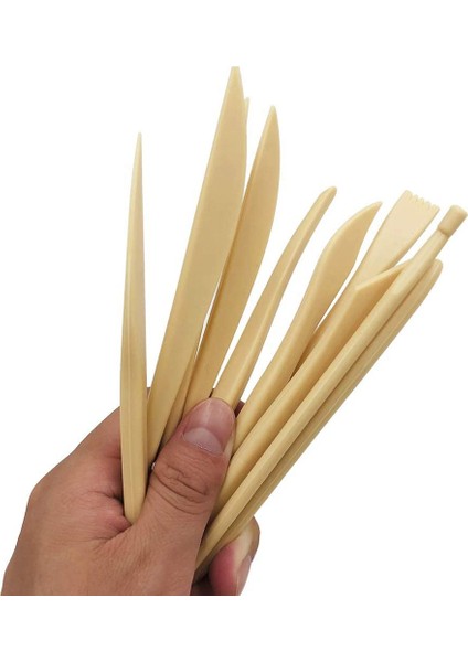 Çömlekçilik Kil Şekillendirme Aletleri, 22 Adet Ahşap Saplı Çömlekçilik Oyma Aletleri ve Metal Kazıyıcı ve Plastik Kil Şekillendirme Aletleri (Yurt Dışından) indirimleri