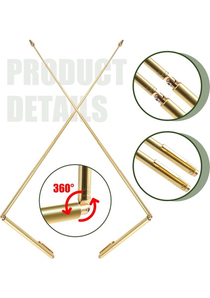 2pcs Dowsing Çubukları, Geri Çekilebilir Bölme Çubukları, Portatif Kalem Şekli L Çubuklar, Hayalet Av Araçları Için, Divine Su Vb. (Yurt Dışından) indirimleri