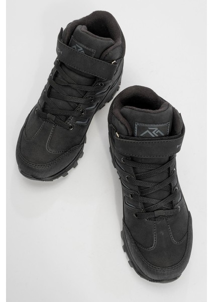 Kaydırmaz Cırtlı Çocuk Trekking Bot Siyah Siyah indirimleri