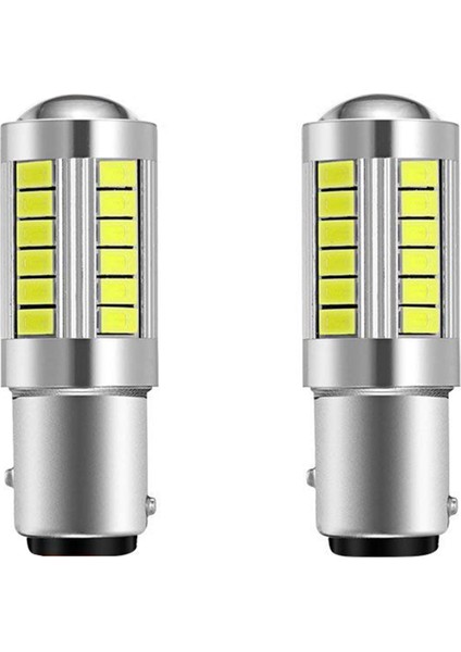 2x LED 1157 LED Ampul P21/5W BAY15D LED Ampul ve 4pcs Kırmızı 1157 P21/5W BAY15D 33 Smd 5630 5730 LED Otomatik Fren Işıkları (Yurt Dışından) fiyatları