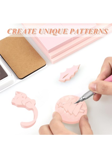 8 Adet 4x6 Inç Kauçuk Oyma Blokları Linolyum Blok Damga Yapma Seti Baskı Yapımı Için, Damga Yumuşak Kauçuk El Sanatları, Yumuşak (Yurt Dışından) fiyatları