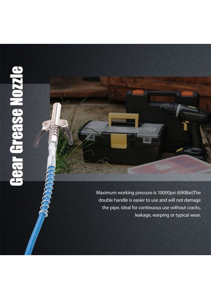 30 cm Hortum Dişli Gres Nozul Ağır Hızlı Hızlı Salınma Gres Kuplörü 10000PSI Iki Pres Aksesuar (Yurt Dışından) fırsatları