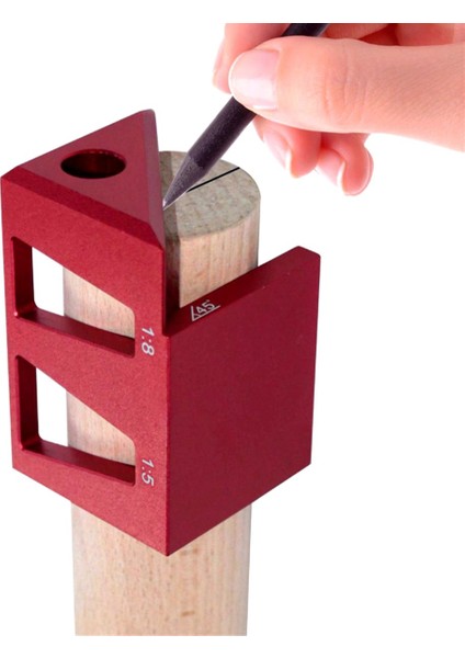 45/90 Degree Center Bılger Ahşap Kezeli Dovetaıl Jıg-Alumınum Center Scribe Cetveli, Çok Fonksiyonlu Işaretleme Göstergesi (Yurt Dışından) fırsatları