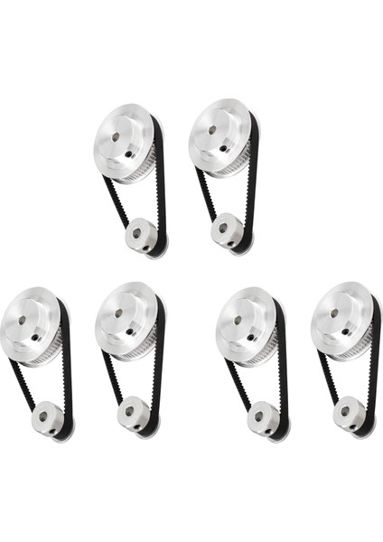 6 Set 2gt Senkron Tekerlek 20 60 Diş Alüminyum Zamanlama Kasnağı Gt2 Zamanlama Kemeri Kasnağı Sistemi (Yurt Dışından)