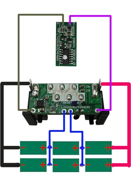 1 Adet DCB120 Pil Plastik Kasa Pcb Şarj Koruma Devre Dewalt 10.8V 12V Li-Ion Pil DCB125 DCB127 (Yurt Dışından) modelleri