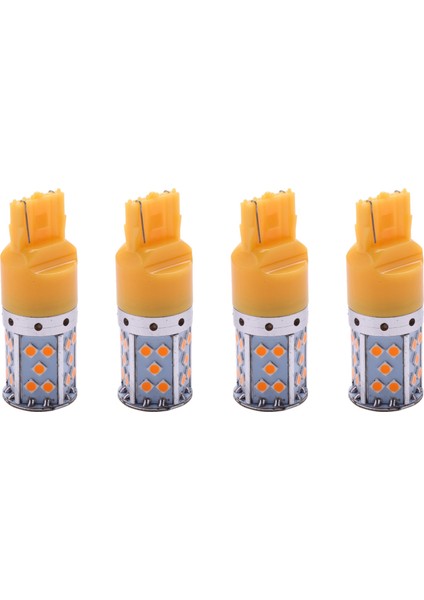 4x T20 7440 W21W LED Ampul 3030 35SMD Canbus LED Lamp Araç Deniz Sinyal Işıkları Amber Aydınlatma 12V 24V (Yurt Dışından)