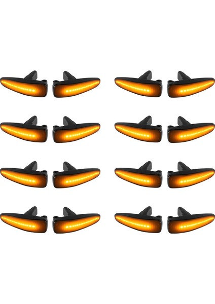 16X Füme Lens Amber Tam LED LED Dinamik Ön Yan Işaretçi Mitsubishi Lancer Evo x Mirage Outlander Sport (Yurt Dışından) fiyatları