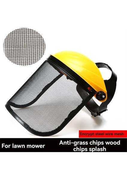 Bahçe Çim Biçme Makinesi Güvenlik Kaskı Şapkası Tam Yüz Ağ Koruyucu Maske ile Yedek Ağ ile Orman Çalı Kesici (Yurt Dışından) indirimleri