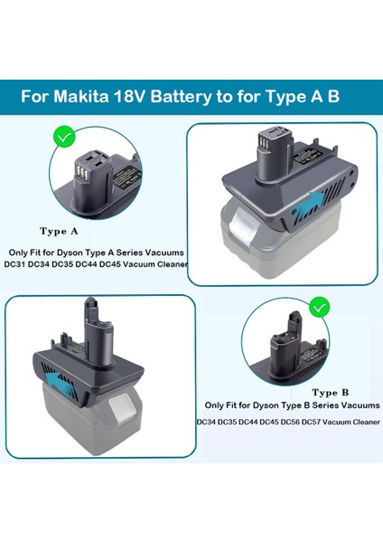 MT31A Pil Adaptörü Makita 18 V Li-Ion Pil Için Dyson DC35 DC34 DC31 DC56 DC57 Elektrikli Süpürge Aracı Dönüştürmek (Yurt Dışından) modelleri
