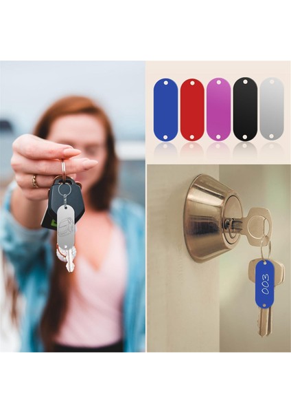 Metal Damgalama Boşlukları, 25 Parça Alüminyum Gravür Boşlukları Dikdörtgen Lazer Gravür Malzemeleri 2 Delikli (5 Renk) (Yurt Dışından) indirimleri