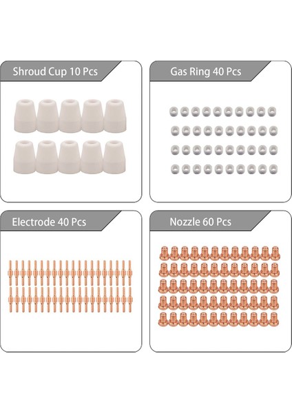 150 Adet Pt-31 Genişletilmiş Hava Plazma Kesme Memesi Elektrot Sarf Malzemeleri Cut-40 CUT-50D CT-312 Için Fit (Yurt Dışından) fiyatları