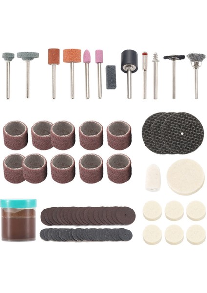 105 Adet Elektrikli Mini Matkap Ucu Kiti Aşındırıcı Döner Alet Aksesuarları Seti Dremel Taşlama Zımpara Parlatma Kesme (Yurt Dışından)