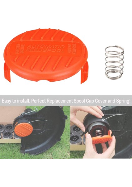 Düzeltici Yedek Makara Kapağı, RC-100-P, RC100P, 385022-03'Ü Değiştirin, Black&decker Için, Çim Biçme Makinesi Parçaları (6 Kapak, 6 Yay) (Yurt Dışından) fiyatları