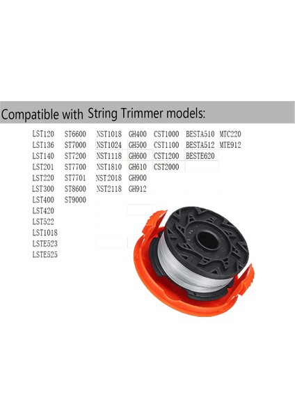 Düzeltici Yedek Makara Kapağı, RC-100-P, RC100P, 385022-03'Ü Değiştirin, Black&decker Için, Çim Biçme Makinesi Parçaları (6 Kapak, 6 Yay) (Yurt Dışından) indirimleri