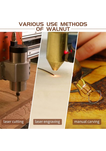 6 Adet Kontrplak, El Sanatları Lazer Kesim ve Gravür, Okul Kendin Yap Projeleri, Boyama, Fretwork Için Kalın Bitmemiş Ahşap (Yurt Dışından) fırsatları