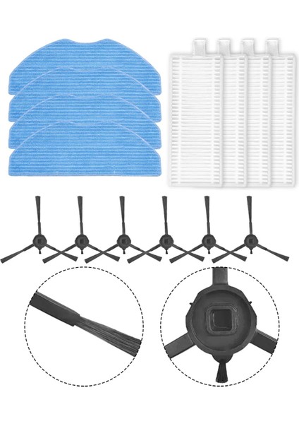 Ezvız Re4 / Re4 Plus / Re5 / Re5 Plus Yedek Parçalar Aksesuarları Ana Yan Fırça Mop Bez Filtresi (Yurt Dışından) indirimleri