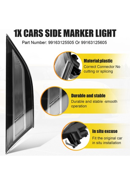 Ön Yan Işaret Işıkları Porsche Için Çamurluk Işık Yaprak Lambası 991 981 718 Boxster Cayman Turbo 2012+ Sağ 99163125605 (Yurt Dışından) indirimleri