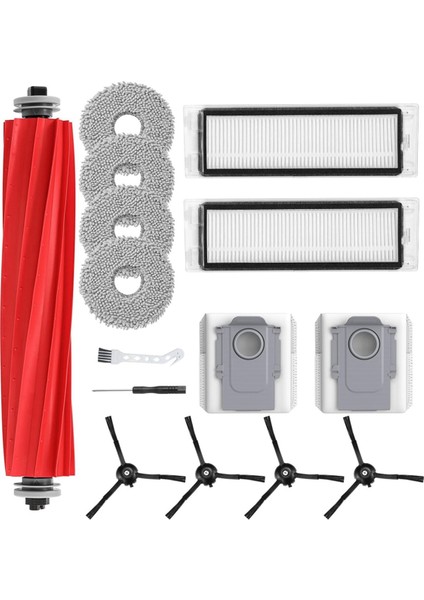 Roborock Q Revo Robot Için Vakum Süpürge Ana Yan Fırça Hepa Filtre Mop Bez Tuz Torbaları Aksesuarlar (Yurt Dışından)