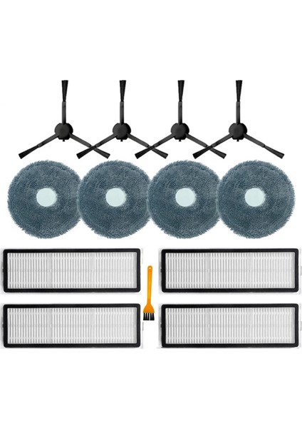 Dreame L10S Pro / RLS6L / Xiaomi S10+ROBOT Vakum Temizleyici Aksesuarları Yan Fırça Hepa Filtre Mop Bezi (Yurt Dışından)