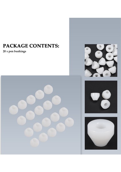 20 Paket Kalem Burçları, Ca Bitirme Kalem Dönmesi Için Beyaz Yapışmaz Kalem Burç (0.43 INÇ/11MM Yükseklik, 0.55NCH/14MM Çap) (Yurt Dışından) indirimleri