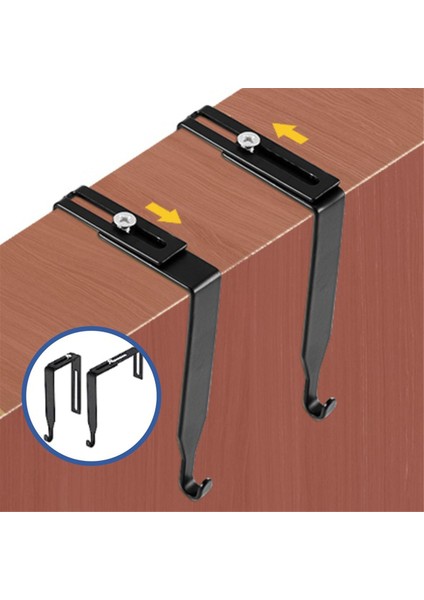 Kabin Askıları Evrensel Bölme Askısı Seti Metal Siyah Kanal Kancaları Kapı Aynası Askı Kabuğu Duvar Kancaları 8pcs (Yurt Dışından) modelleri