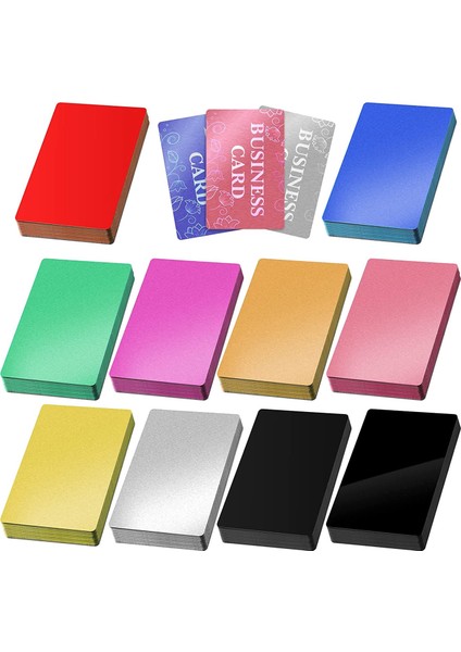 300 Adet Metal Gravür Boşlukları 10 Renk Alüminyum Levha Kartvizit Boşlukları Cnc Gravür Makinesi Dıy Kartları Için (Yurt Dışından)