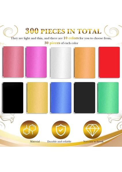 300 Adet Metal Gravür Boşlukları 10 Renk Alüminyum Levha Kartvizit Boşlukları Cnc Gravür Makinesi Dıy Kartları Için (Yurt Dışından) fiyatları