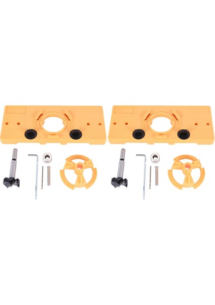 2 Set 35MM Fincan Tarzı Menteşe Sıkıcı Jig Matkap Kılavuzu Kreg Aracı Için Kapı Deliği Şablonunu Ayarlayın (Yurt Dışından)