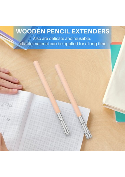 12 Parça Ahşap Kalem Uzatıcılar Sanat Kalem Uzatıcı Mum Uzatma Okul Ofis Malzemeleri Için Alüminyum Saplı (Yurt Dışından) fırsatları
