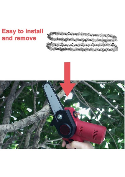 Adet 4 Inç 1/4 Inç Kılavuz Testere Zinciri Mini Testere Zinciri Için 4 Inç Akülü Elektrikli Taşınabilir Pil El Testeresi (Yurt Dışından) modelleri