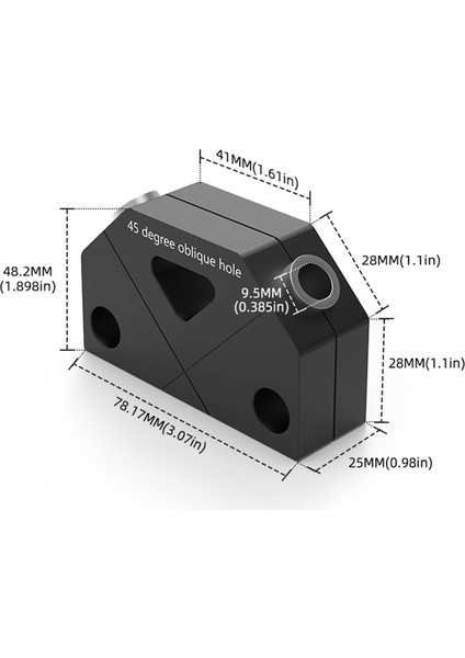45 Derece Eğik Delik Yumruk Bulucu Ağaç Işleme Delme Bulucu Yumuşma Asistanı Konumlandırma Ahşap Işleme Araçları 8.0mm (Yurt Dışından) indirimleri