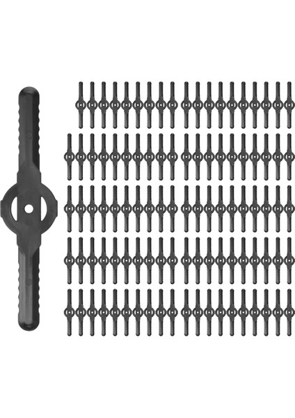 100PCS Plastik Çim Düzeltici Bıçaklar Çim Biçme Makinesi Bıçağı Kablosuz Düzeltici Bahçe Alet Çim Biçme Makinesi Düzeltici Aksesuarlar (Yurt Dışından)