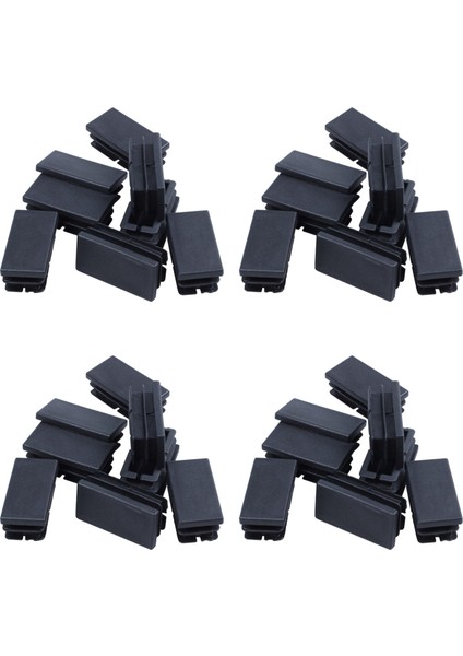 32 Pcs Siyah Plastik Dikdörtgen Kesme Uç Kapakları Ekler 20MM x 40MM (Yurt Dışından)