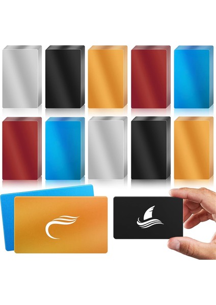 100 Adet Metal Gravür Boşlukları Renkli Alüminyum Levha Lazer Gravür Kartvizit Kendin Yap Hediye Kartları 86X54X0.2MM (5 Renk) (Yurt Dışından) fiyatları