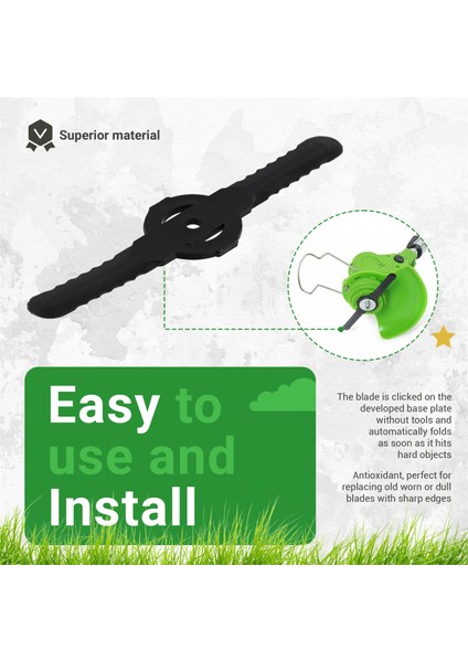 50PCS Plastik Çim Döşeme Bıçakları Çim Biçme Makinesi Bıçak Kablosuz Düzeltme Bahçe Aracı Çim Biçme Makinesi Düzeltme Aksesuarları (Yurt Dışından) indirimleri