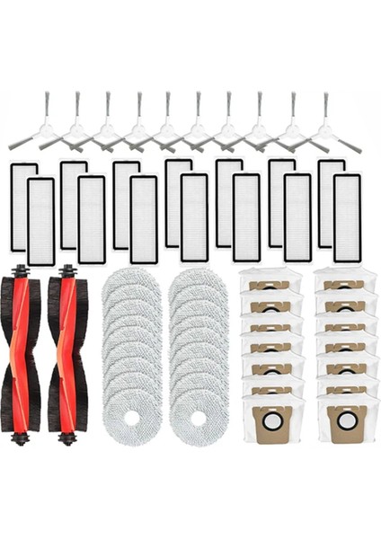 Xiaomi Robot Vakum X20+, X10+ / X20 Plus, X10 Plus Plus Parça Aksesuarları Ana Yan Fırça Hepa Filtre Mop Bez Tuz Çantası (Yurt Dışından)