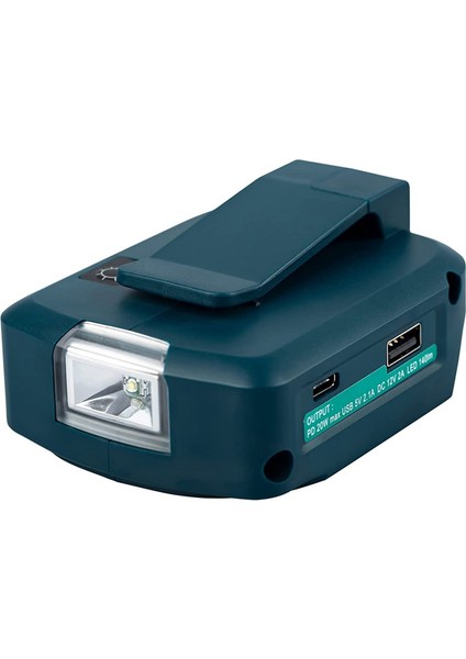Makita Için ADP05 14.4V/18V Aslan Pil Usb/tip-C Dönüştürücü Bağlantı Noktası ile LED Işık Spot Işığı Dış Mekan Aydınlatması Makita Için (Yurt Dışından)