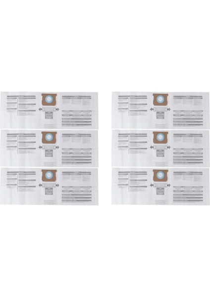 6x Evrensel Kuru Toz Torbası 5 Ila 8 Galon Vakum Süpürge Yedek Aksesuar Mağaza Için Uyum 90661 906-61 9066100 (Yurt Dışından)