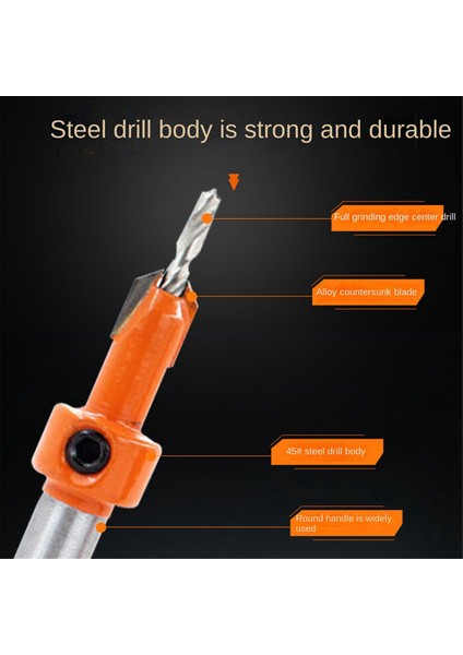 Counterbore Matkap Konik Matkap Seti Ağaç Işleme Açıcı Seti Altıgen Vida Donanım Araçları Karşıbasa Matkap 7 Adet (Yurt Dışından) indirimleri