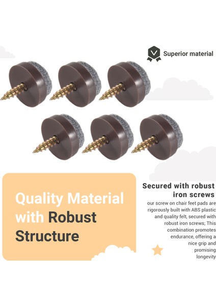 100 Adet Keçe Sandalye Pedleri Üzerine Vidalı 0.8 Mobilya Kaydırıcıları Için Keçeli Pedler (Yurt Dışından) indirimleri