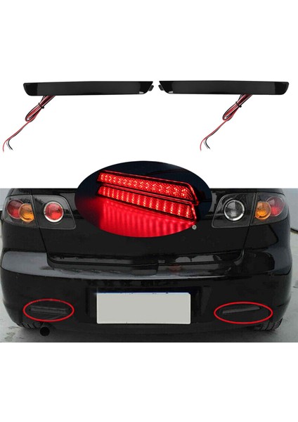 3x Araç Arka Tampon Reflektör Işıkları Toz Geçirmez Su Geçirmez Kuyruk Mazda 3 Axela Için Fren Işığı Çalışma Lambaları Durdur (Yurt Dışından) fiyatları