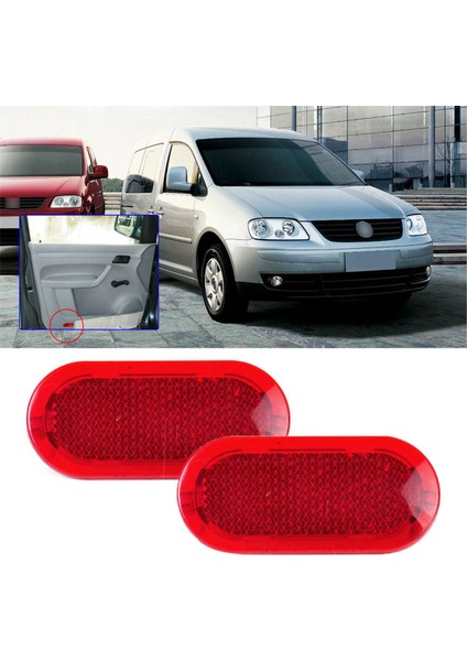 6pcs Kırmızı Iç Kapı Paneli Uyarı Polo Beetle Caddy Touran Için Işık Kapağı Reflektörü 6Q0947419 (Yurt Dışından) modelleri