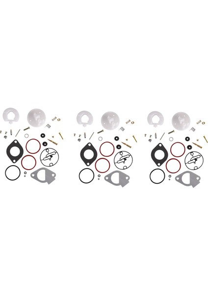 3x Çim Biçme Karı Onarım Kiti Karbonhidrat Yeniden Oluşturma Seti Briggs-Stratton Için 11HP-19HP Master Rem Revizyonu Nikki Karbonhidrat (Yurt Dışından)