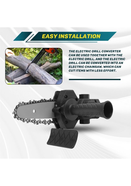 Elektrikli Matkap Dönüştürücü 4 Inç Zincir Mini El Taşınağı Testere Dönüşüm Braketi ile Elektrik Testere (Yurt Dışından) indirimleri