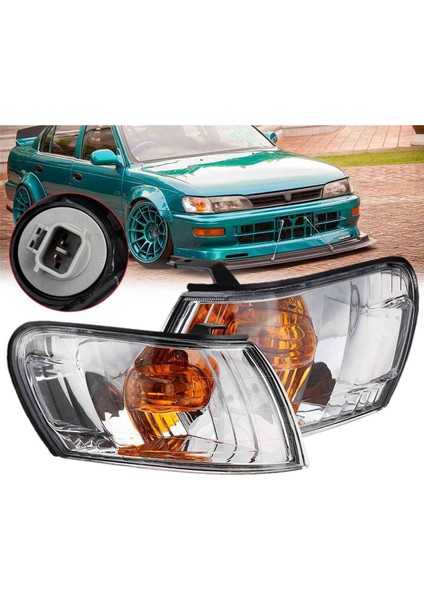 2 Çift Araba Ön Köşe Lamba Toyota Corolla AE100 AE101 E100 1993 1994 1995 1996 1997 Sinyal Lambası (Yurt Dışından) fiyatları