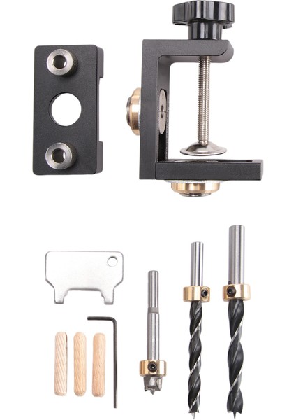 3 In 1 Ayarlanabilir Dübel Jig Ağaç Işleme Cep Delik Jig ile 8/15MM Matkap Ucu Sondaj Kılavuzu Bulucu Zımba Aracı (Yurt Dışından) indirimleri