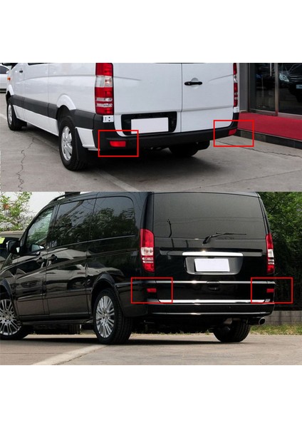 2 Çift Arka Tampon Reflektör LED Mercedes Için Fren Işığı Durdurma Benz W639 Vito Viano 2003-14 (Yurt Dışından)
