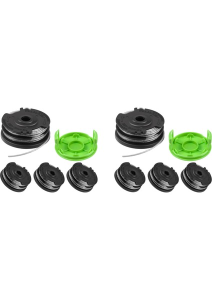 Yabani Ot Yiyen Çift Çizgi String Düzeltici Yedek Makara Greenworks 2900719,20FT 0.065INCH (8 Makara + 2 Kapağı) (Yurt Dışından)