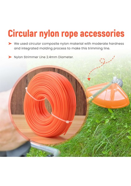 Naylon Kesme Ipi, Çap 2,4 Mm, Uzunluk 86M, Yuvarlak Çim Kesme Makinesi, Iplik, Yabani Ot Kesme Makinesi, Park Için Çalı Kesme Iplikleri (Yurt Dışından) fırsatları