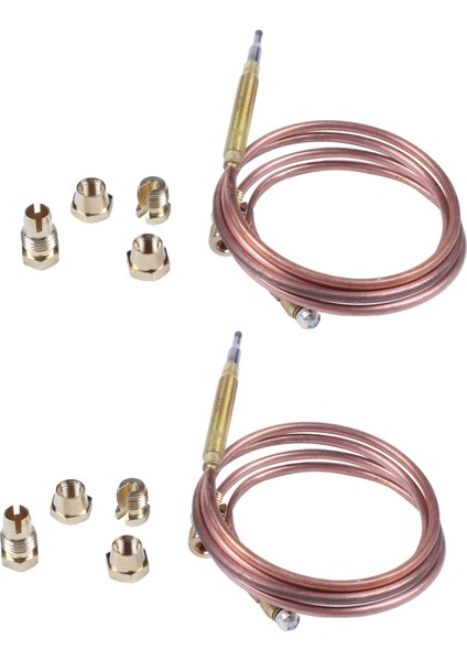 2x 900MM Gaz Sobası Evrensel Termokupl Kiti M6X0.75 Dökülmüş Somun (Beş) Yedek Termokupl (Yurt Dışından)